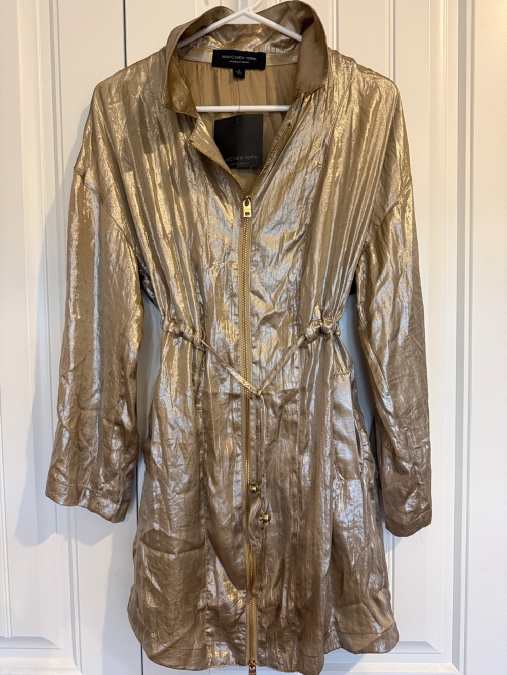 Marc New York Metallic Gold Trench Coat OR Dress!  NWT